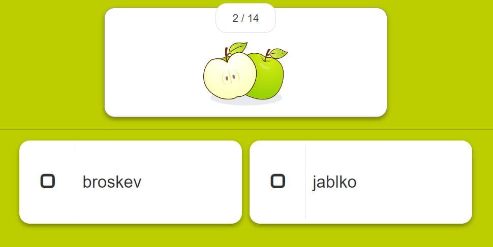 ovoce obst quiz