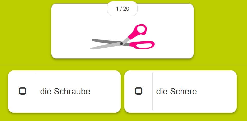 tedesco quiz vocaboli
