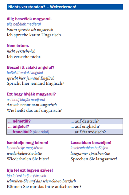 Redewendungen Ungarisch - Deutsch