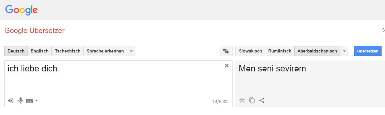 deutsch Aserbaidschanisch übersetzen 