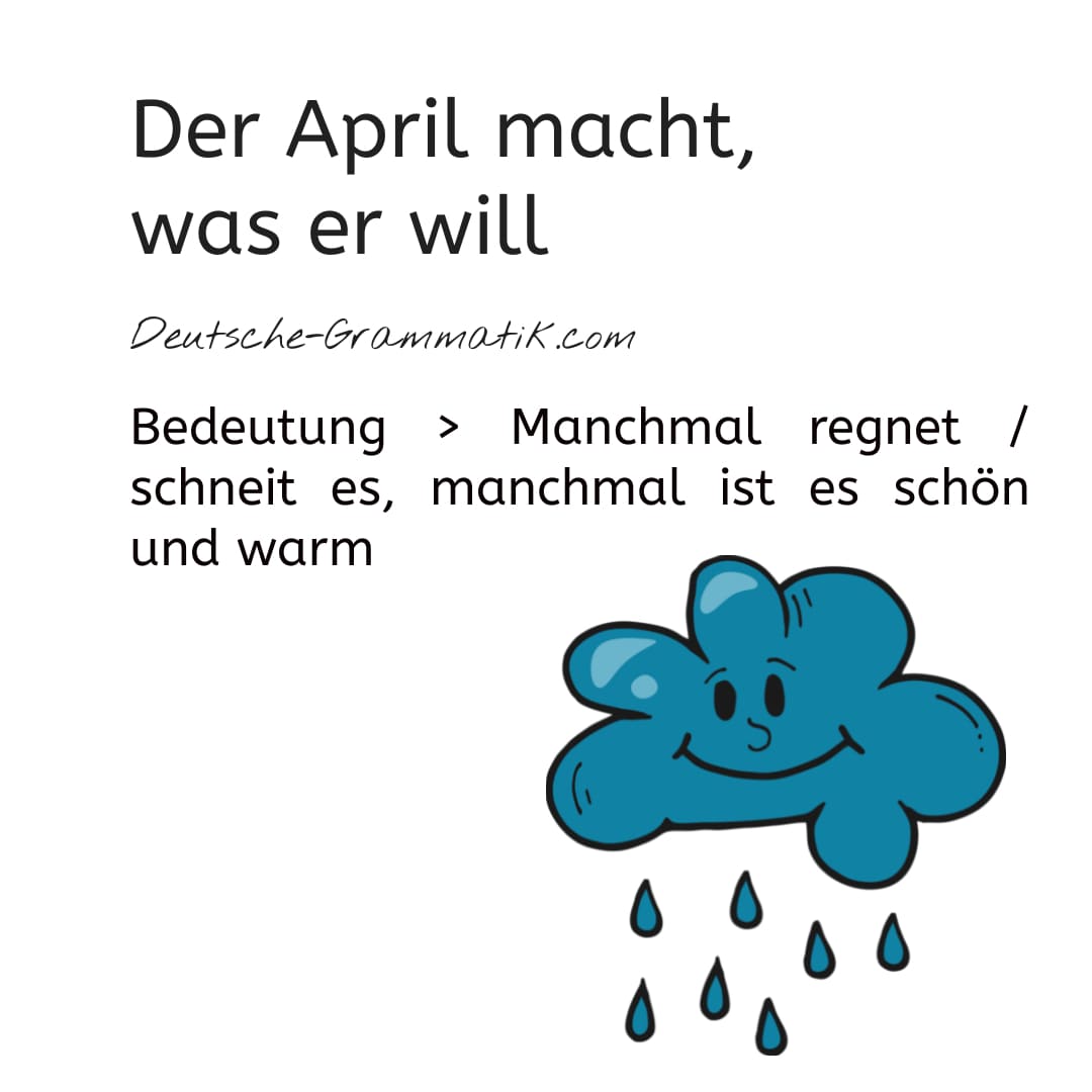 Der April macht, was er will