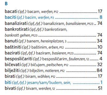 Verbtabellen Kroatisch