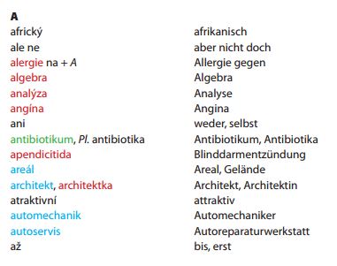 tschechisch deutsch vokabeln