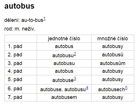 tschechische grammatik deklinationstabelle maskulinum männlich unbelebt