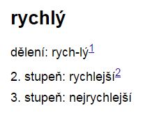 Tschechische Grammatik Steigerung Adjektiv regelmäßig