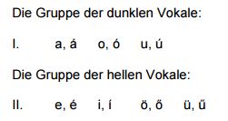 Vokalharmonie im Ungarischen
